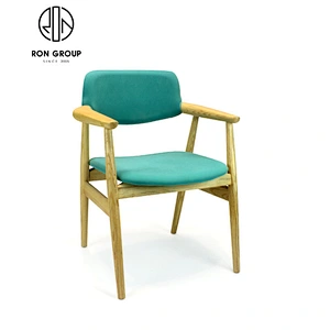 Wholesale Restaurant Cafe Wood Dining Chair With Armrest