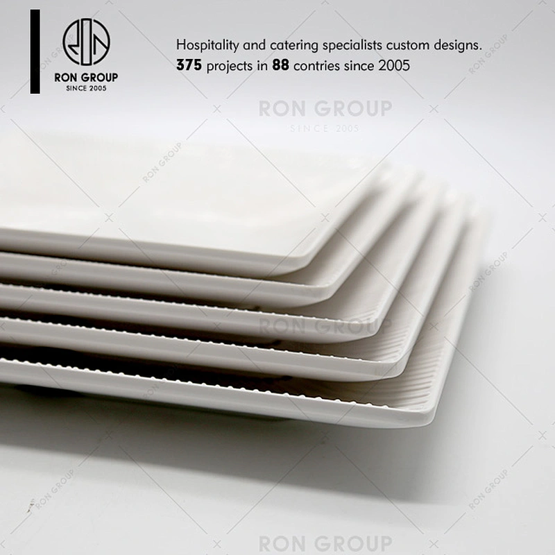 Wholesale Microwave Safe Melamine Dinner Set White Black