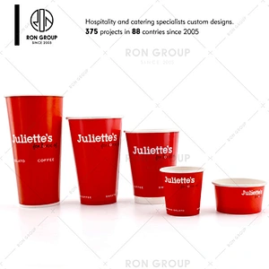 Restaurant coffee shop disposable custom printed compostable pla ice cream paper cup