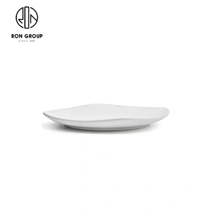 Plain White Porcelain Bread And Butter Dinner Shallow Square Plate