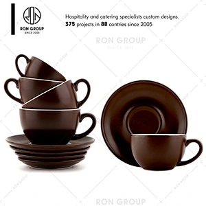 Wholesale Restaurant Brown Custom Ceramic Coffee Mug