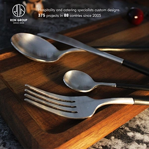 Low MOQ  restaurant dining table metal steel cutlery set