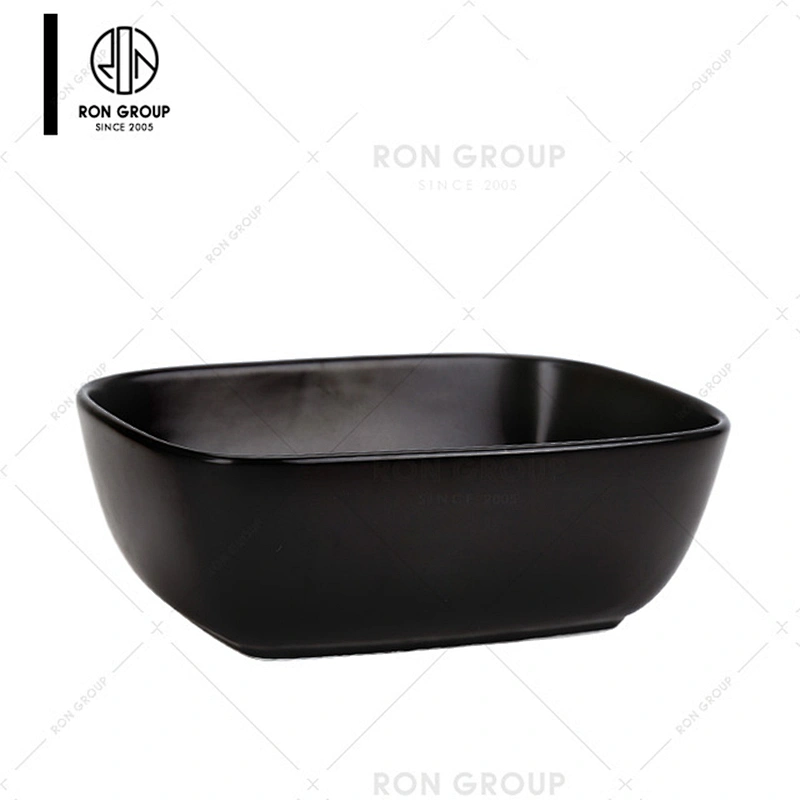Black Binaural Restaurant Convenient Dinner Soup Bowls