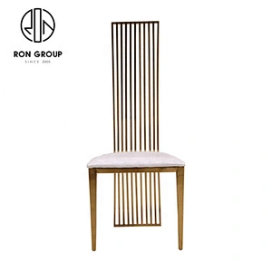 Gold Luxury Dining Furniture Stainless Steel Wedding Chair