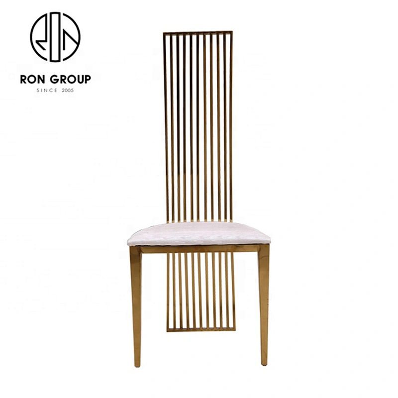 Gold Luxury Dining Furniture Stainless Steel Wedding Chair