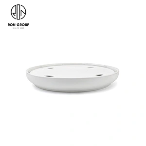 Hotel Clubhouse Tableware Wholesale White Round Plate Sashimi Porcelain Dry Ice Tray