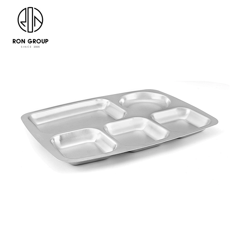 Restaurant Stainless Steel Rectangular Aseptic Tray Fast Food Dish Plate