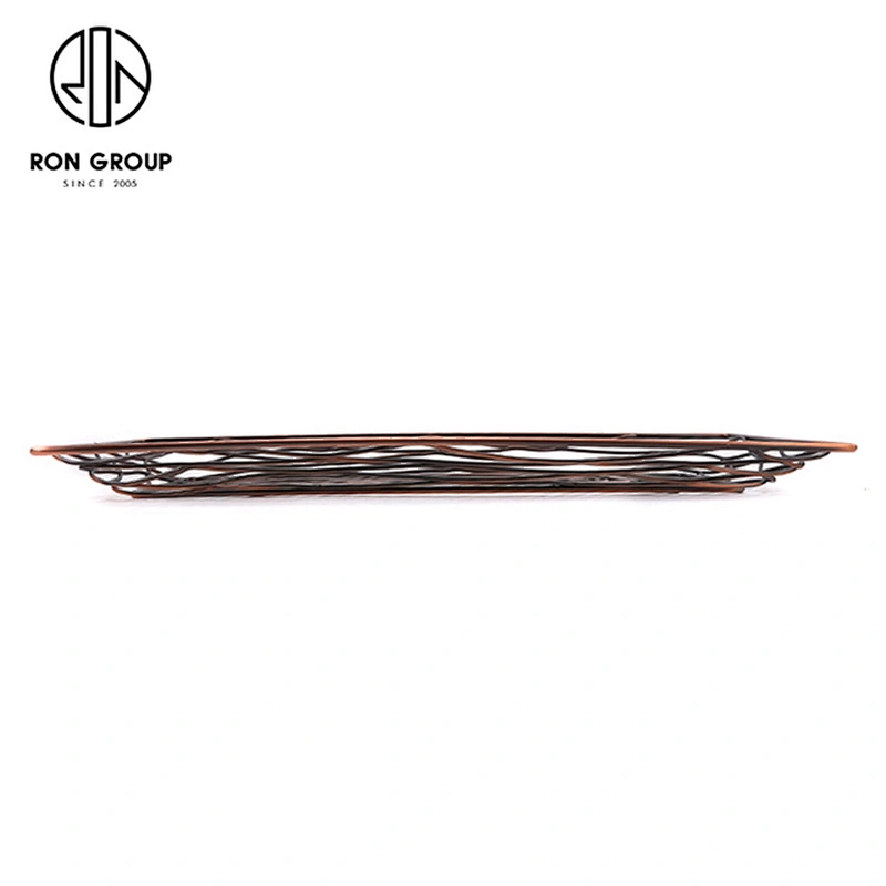 Muti-Purpose Metal Wire Storage Copper Square Basket For Restaurant Kitchen
