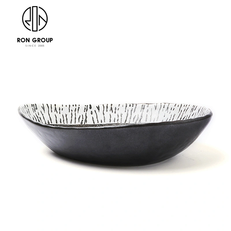 Hotel Restaurant Ceramic 8 Inch Unique Water Drop Shaped Dinner Plate