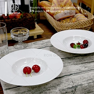 White Porcelain Dinner Plate For Restaurants