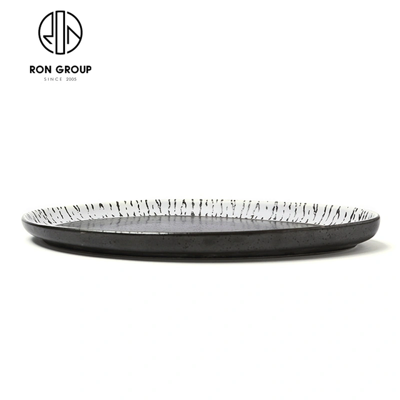 Fashion Hotel Home Food Ceramics Tableware 11 Inch Egg-shaped Plate