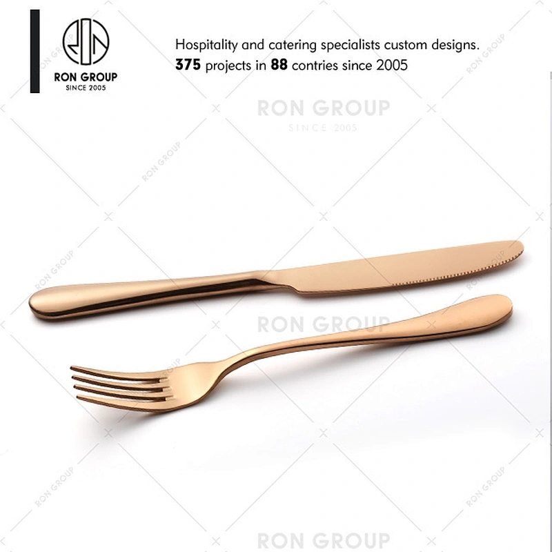 Good Quality Rose Gold Flatware For Restaurant Hotel