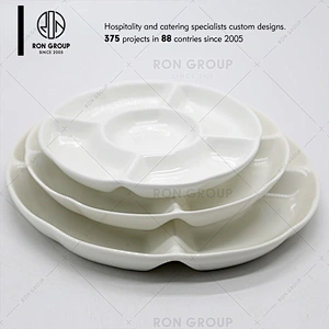 Hot Sale Dinner Ceramic Divided Plate For Restaurant