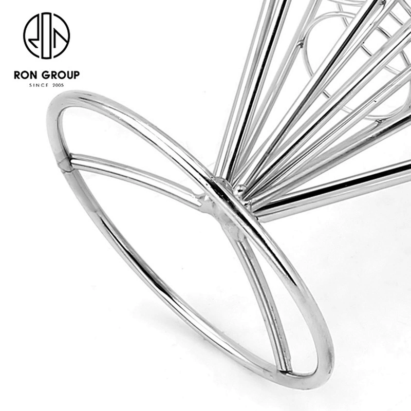 Food Display Stainless Steel Four Finger Chips Holder Cone Stand