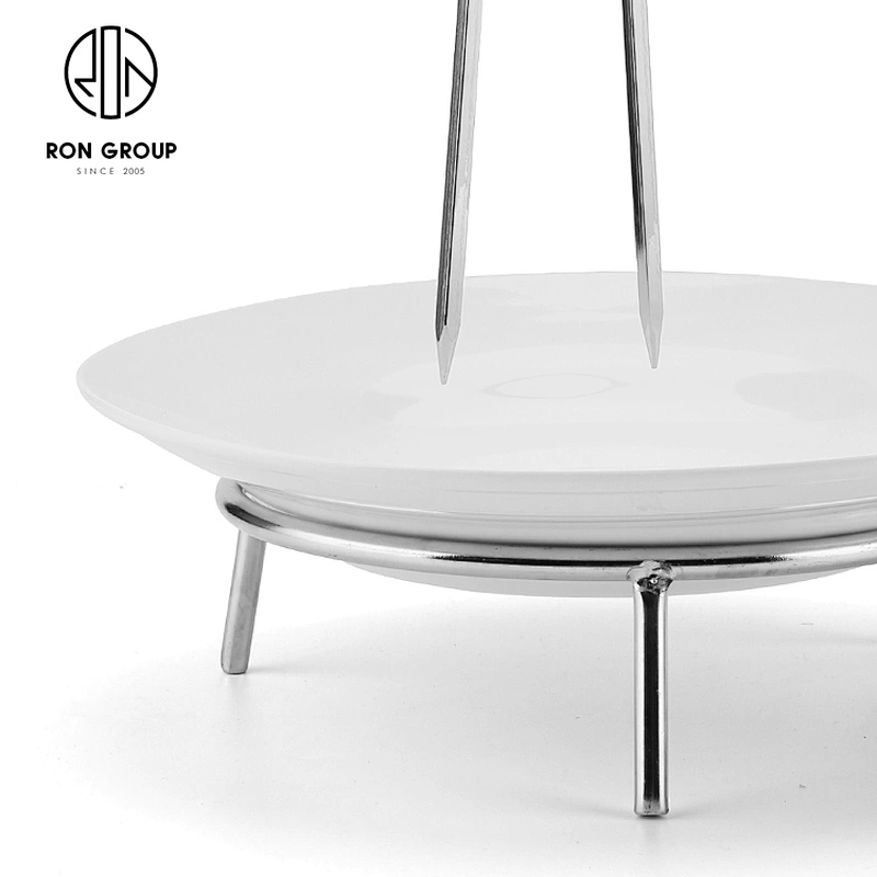 Wholesale Stainless Steel Food Stand With Two Needles Metal BBQ Skewers
