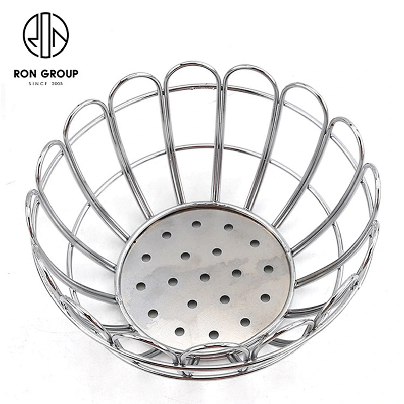 High Quality Metal Iron Wire Restaurant Accessories Electroplate Pumpkin Basket