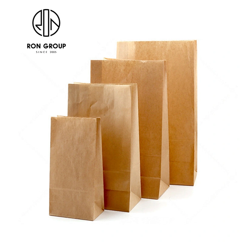 China manufacturer logo printing take away kraft paper bag