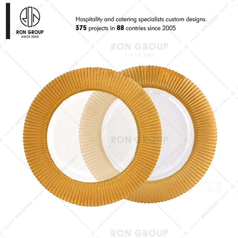 High Quality Beauty Glass Wedding Charger Dinner Plates