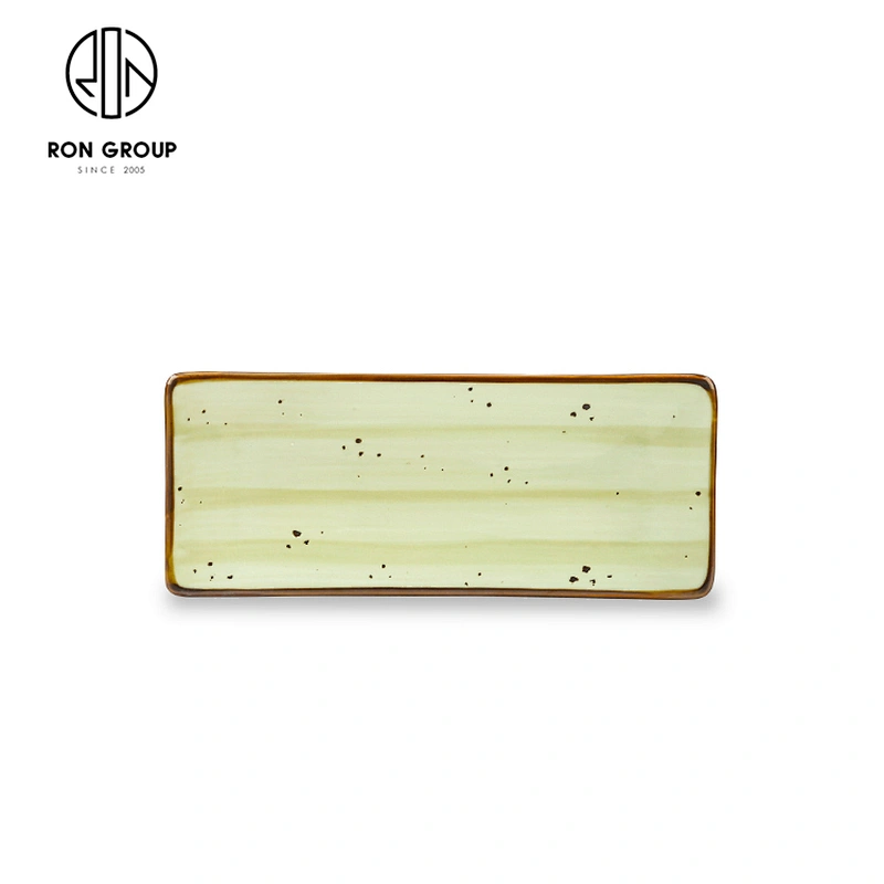 High Quality Hotel Catering Durable Porcelain Rectangular Towel Dish Plate