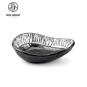 Modern Design Ceramic Fruit Serving Salad Pear Shaped Plates For Hotel