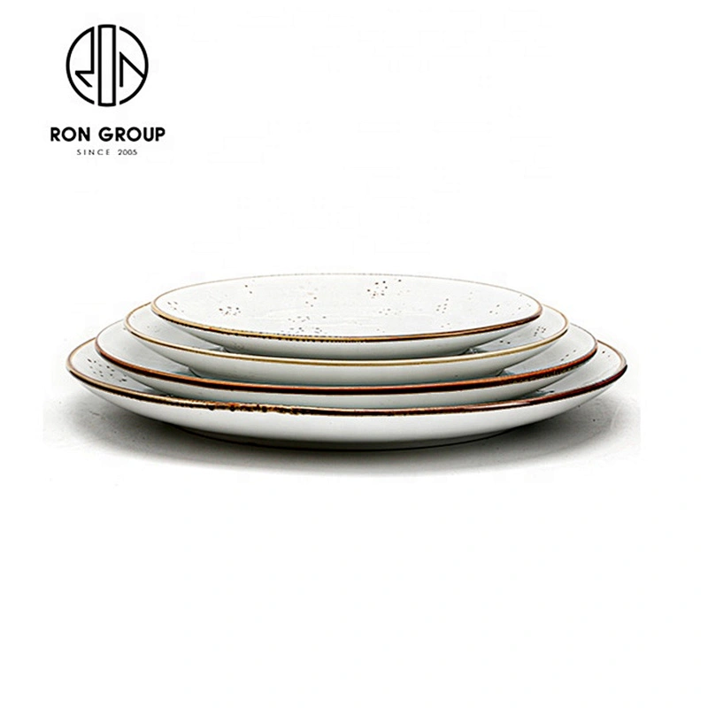 Shallow Round Not Fragile White Restaurant Plates Sale