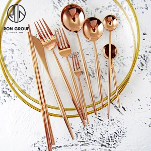 Wholesale Good Quality Stainless Steel Rose Gold Cutlery Wedding Flatware