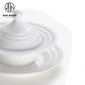The Latest Design Restaurant Porcelain Soup Ceramic Bowl With Lid