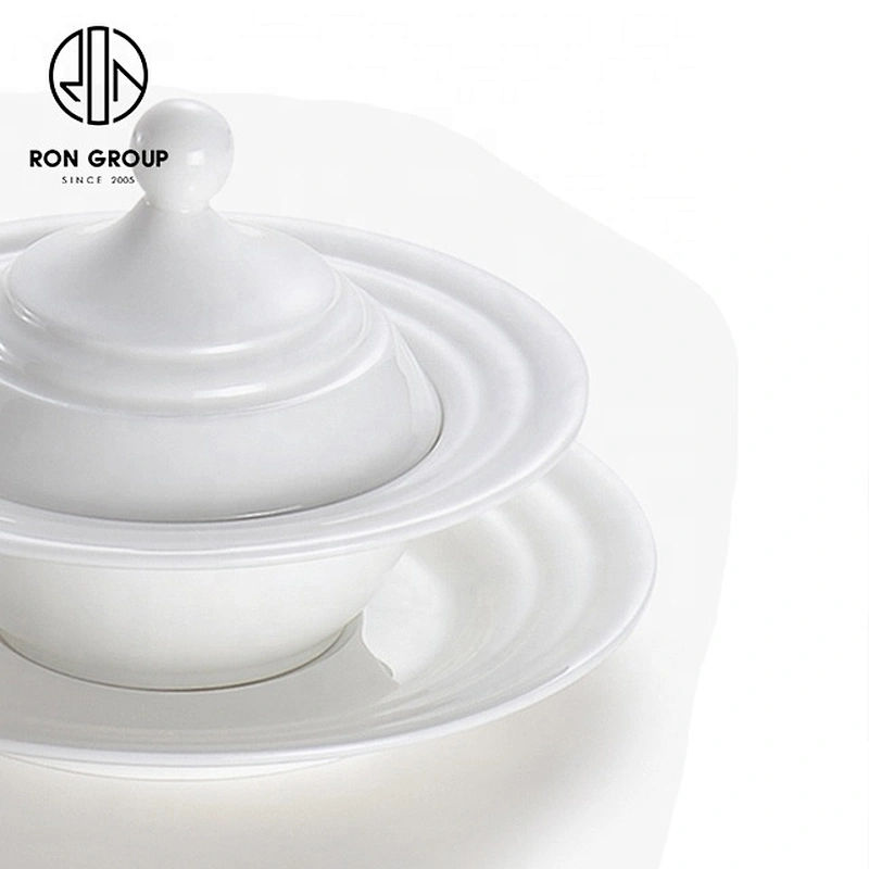 The Latest Design Restaurant Porcelain Soup Ceramic Bowl With Lid