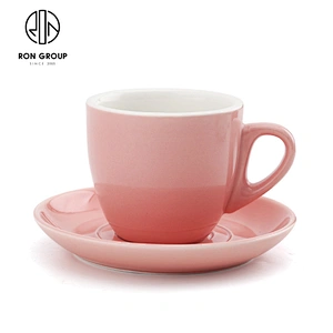 Wholesale Restaurant Coffee Shop Ceramic Custom Espresso Cup With Saucer