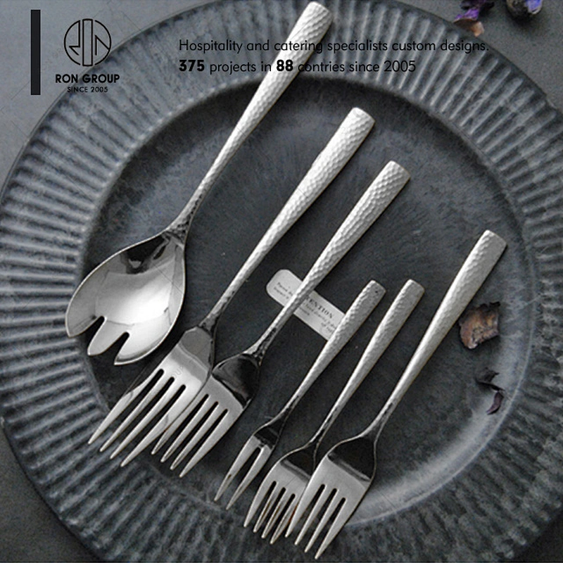 Restaurant Stainless Steel Silver Dinner Fork With Special Handle