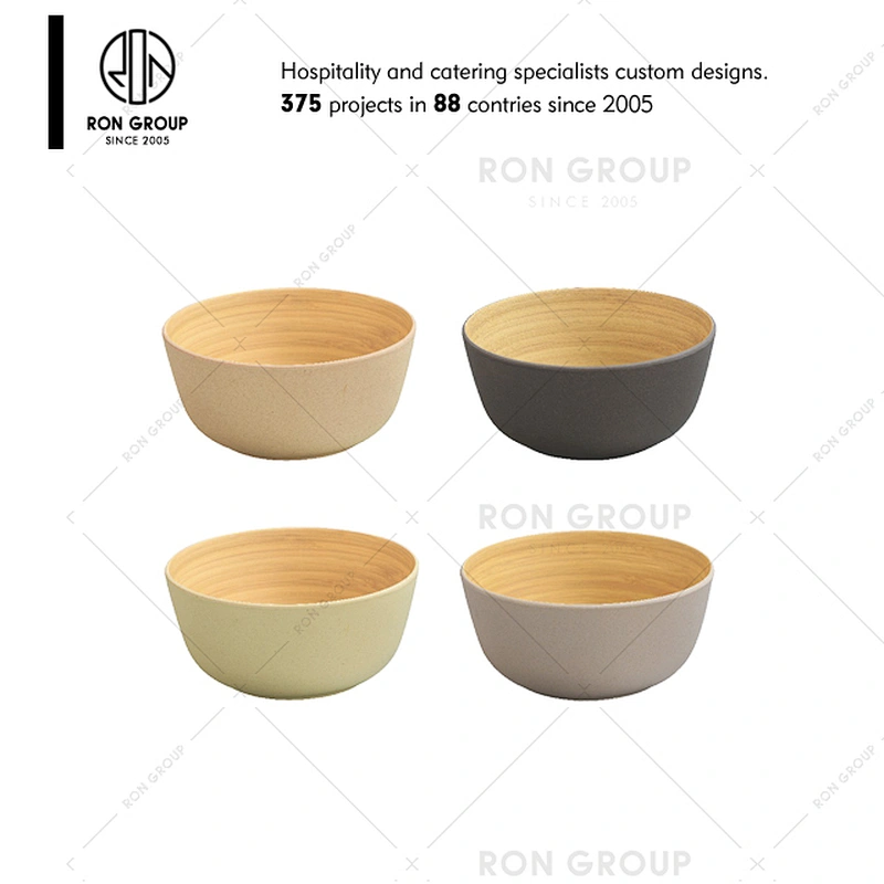Restaurant food grade biodegradable bamboo fiber salad soup bowl