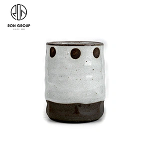 Retro Reusable Custom Water Cup Ceramic Tea Mug For Restaurant Hotel
