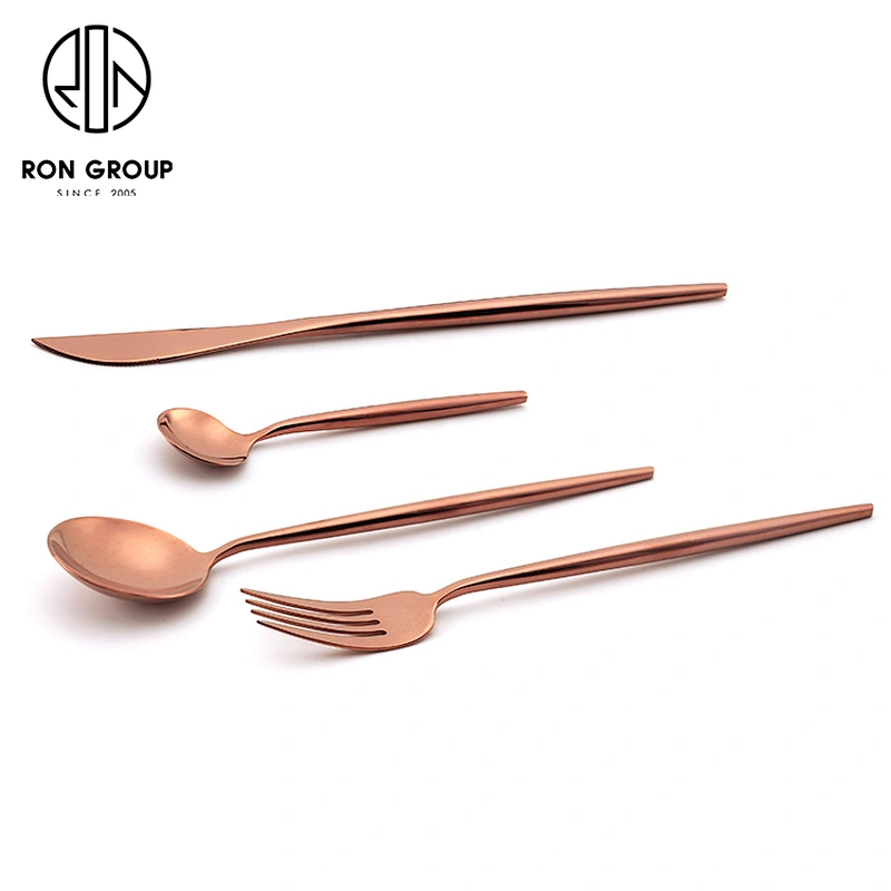 Hot Sale High Quality Stainless Steel Tableware Rose Gold Wedding Cutlery