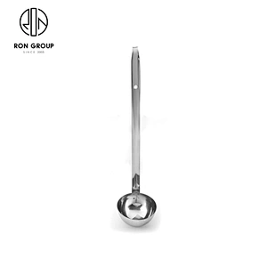 Kitchen Accessories Stainless Steel Round Head Soup Ladle Spoon With Hook