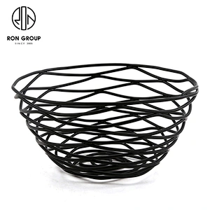 High Quality Kitchen Accessories Round Black Small Size Bread Basket