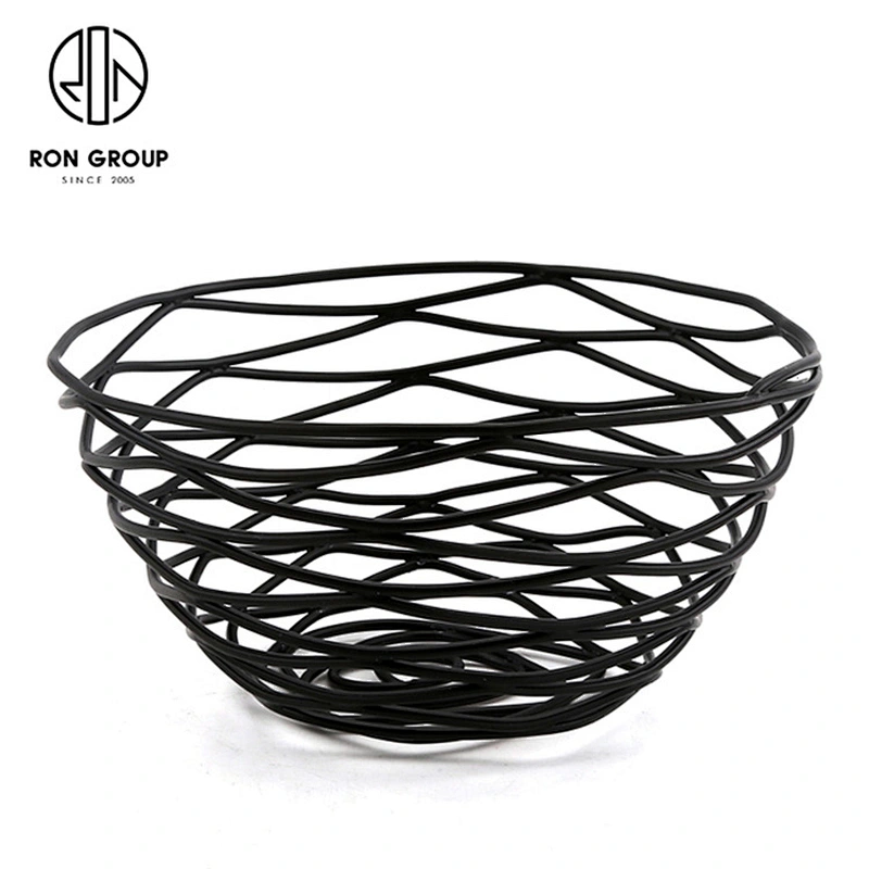 High Quality Kitchen Accessories Round Black Small Size Bread Basket
