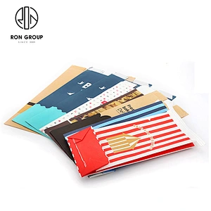 Food Packaging Square White Coated Kraft Paper Bag With Clear Window