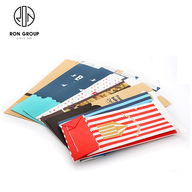 Food Packaging Square White Coated Kraft Paper Bag With Clear Window