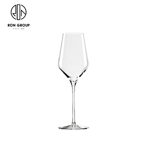 Custom Printed 405ML Transparent Crystal Glassware Wine Glasses For Wedding