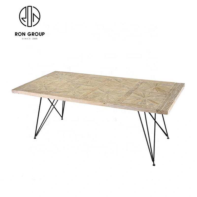 Latest Modern Commercial Hotel Restaurant Rectangle Wooden Dining Table