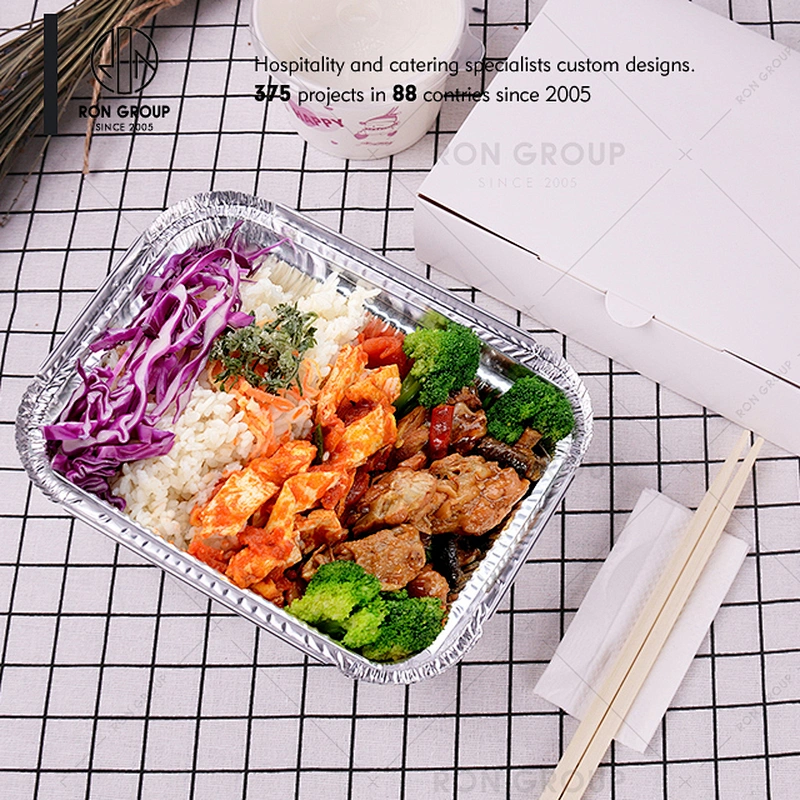 Factory Price Rectangular Disposable Aluminum Foil Container