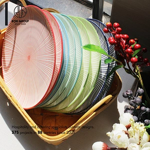Custom logo ceramic dinner plate porcelain crokery plate