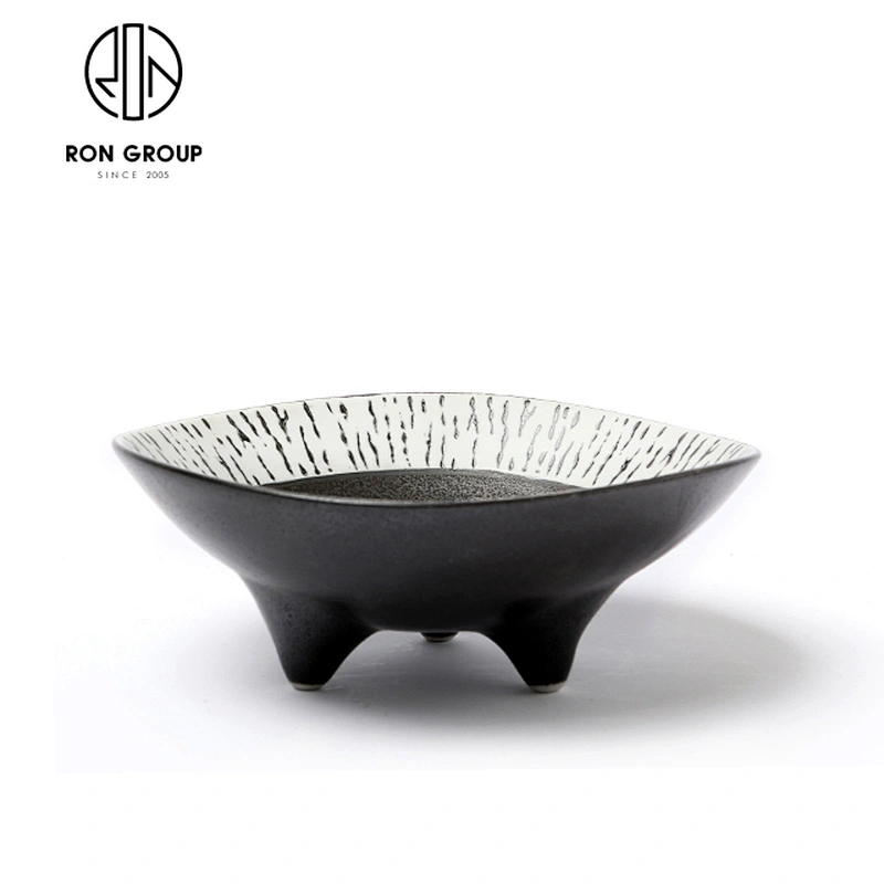 Creative Tableware Restaurant 6 Inch Ceramic Salad Bowl Triangle Bowl