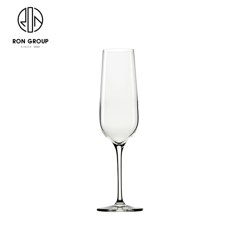 Wholesale 214ML Elegant Gift Crystal Flute Champagne Glass For Restaurant