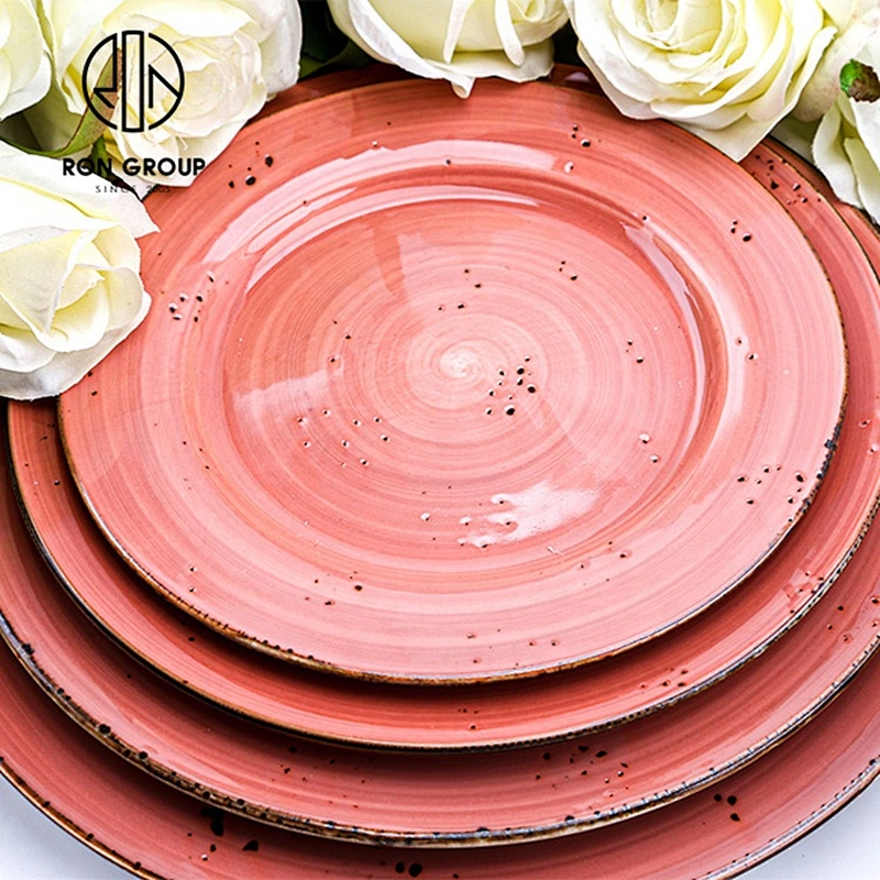 Customized Indian Red Dinner Plates Used In Restaurant