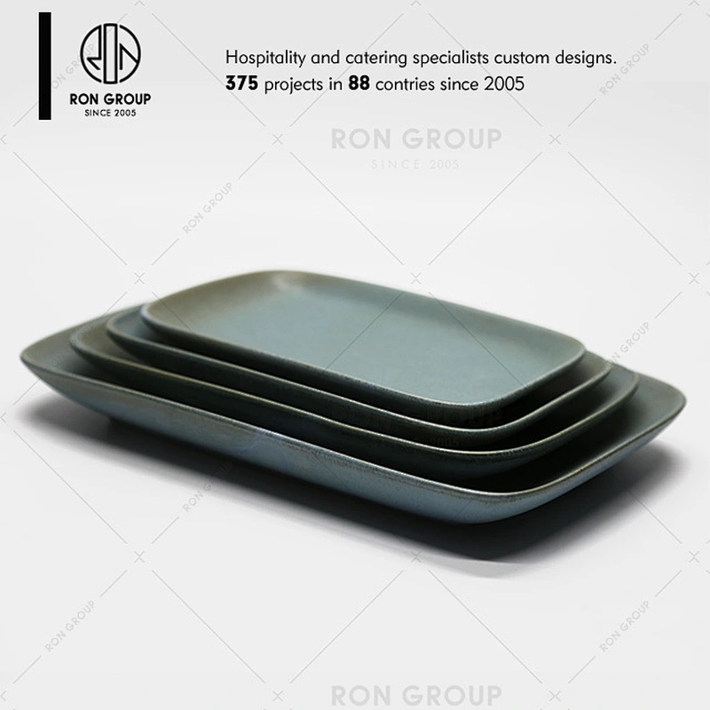 Goog quality ancient style ceramic plates for restaurants