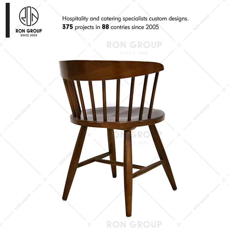 Cafe club elegant durable wooden restaurant chair for sale used