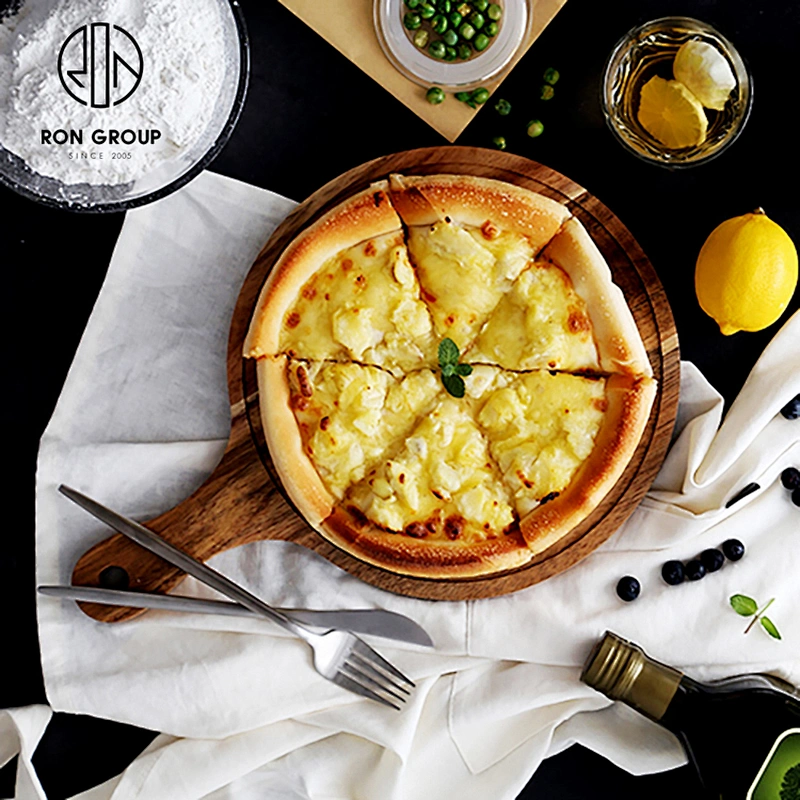wooden durable customize cheese serving plate restaurant cutting pizza board