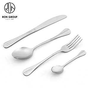 Custom Logo Stainless Steel Silver Hotel Restaurant Wholesale Cutlery Set
