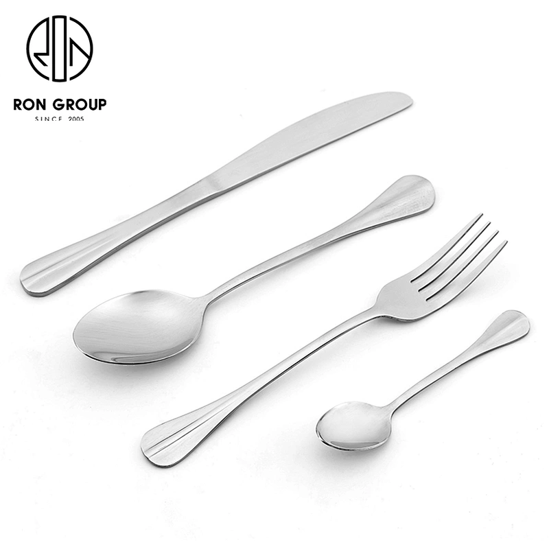 Custom Logo Stainless Steel Silver Hotel Restaurant Wholesale Cutlery Set